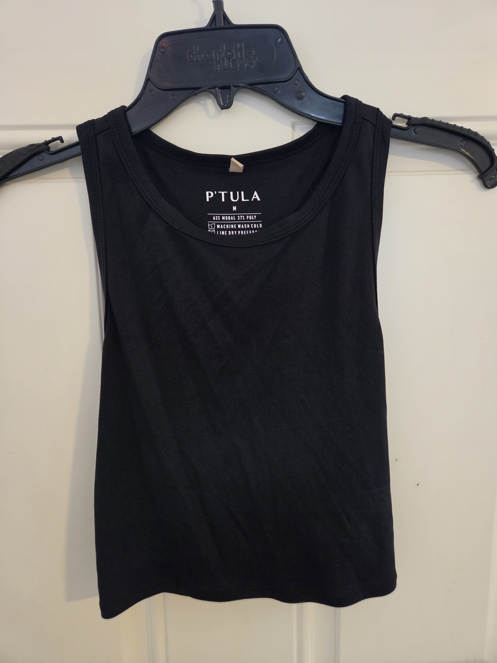 P'tula Black Scoop Neck Tank Top